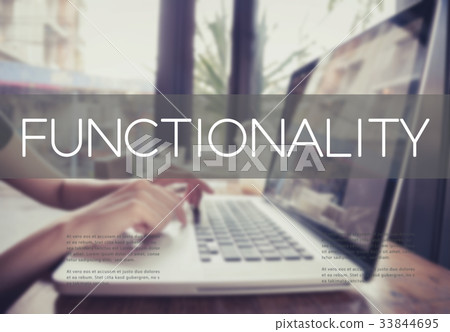 hand typing on keyboard with Functionality hand typing on keyboard with Functionality 33844695