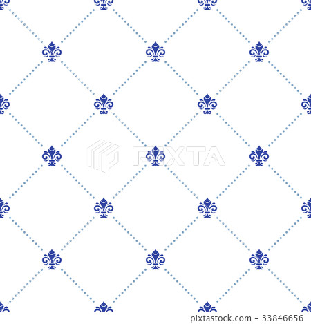 Seamless Pattern With Royal Lily 33846656