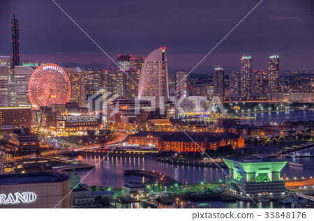 [橫濱夜景]橫濱海洋塔港未來 33848176