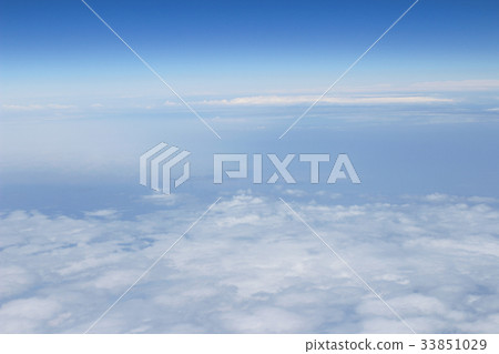 blue sky high view from airplane clouds shapes blue sky high view from airplane clouds shapes 33851029