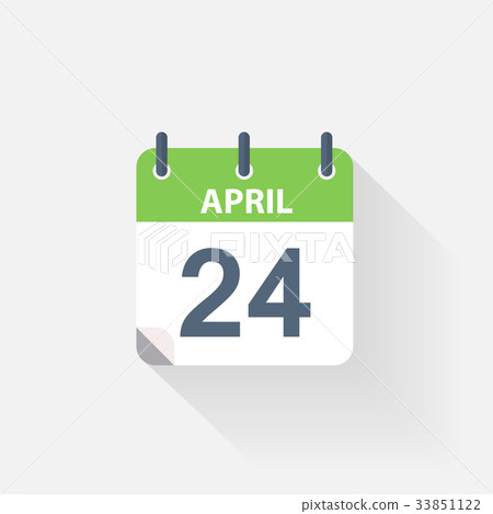 24 april calendar icon - Stock Illustration [33851122] - PIXTA