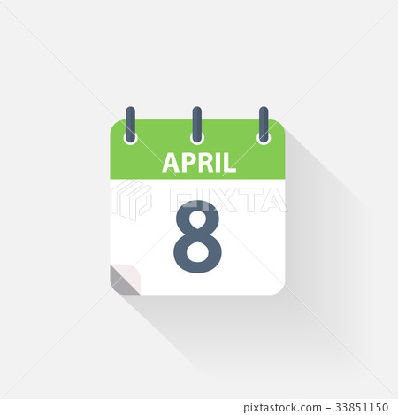 8 april calendar icon 33851150