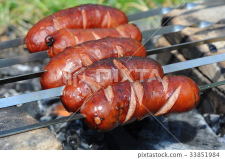 sausage on a skewer 33851984