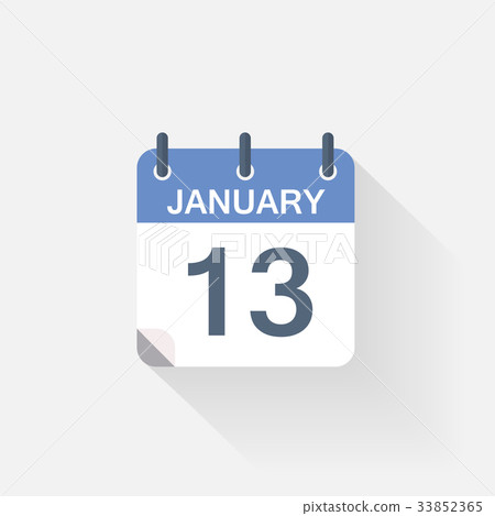 13 january calendar icon 33852365
