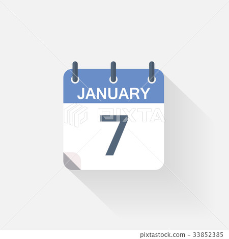 7 january calendar icon 33852385