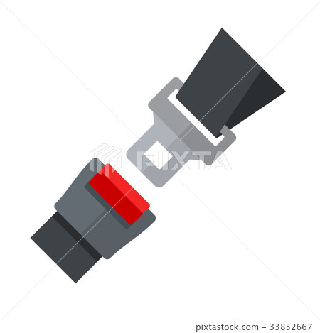 Open Seatbelt. Flat Style Vector 33852667