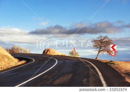 road in mountains 33852874