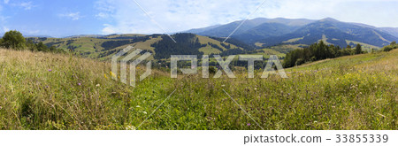 Beautiful panorama of Carpathian mountains summer Beautiful panorama of Carpathian mountains summer 33855339