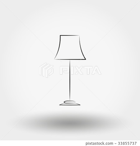 Floor lamp. Icon. Floor lamp. Icon. 33855737