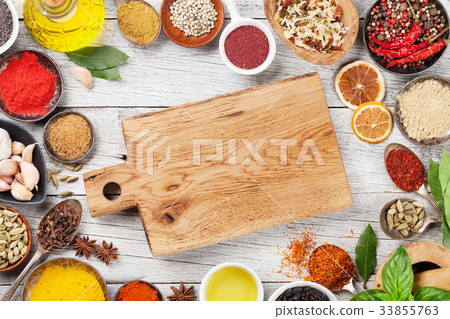 Various spices and herbs 33855763
