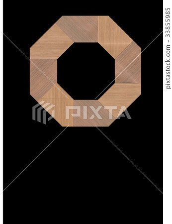 Octagon Frame Chiyogami New Year's card 33855985
