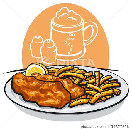 插图素材: fish and chips