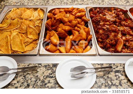 Food warmers on catering event 33858571