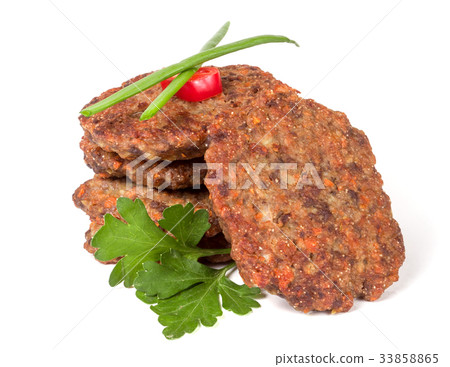 liver pancakes or cutlets with parsley and green 33858865