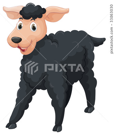 Black sheep with happy face Black sheep with happy face 33863030