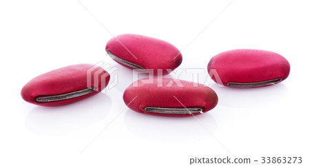 Sword beans on white background 33863273