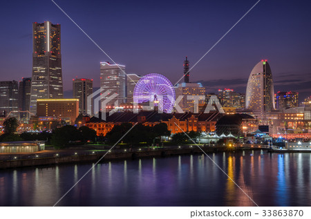[Yokohama night view] Minato Mirai Osan Bridge back of the whale 33863870