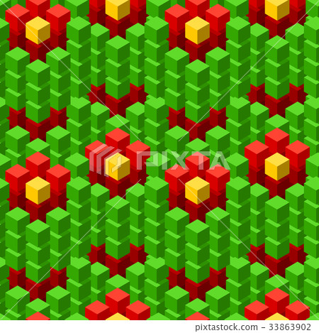 Seamless pattern with geometric cubes colorful Seamless pattern with geometric cubes colorful 33863902