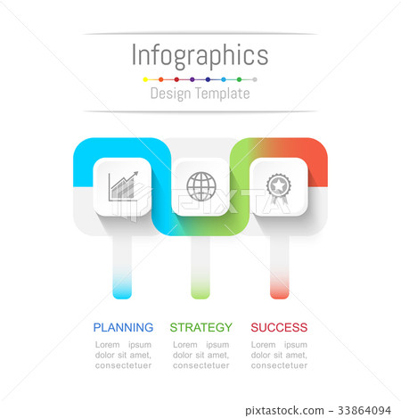 Infographic design elements with 3 options 33864094