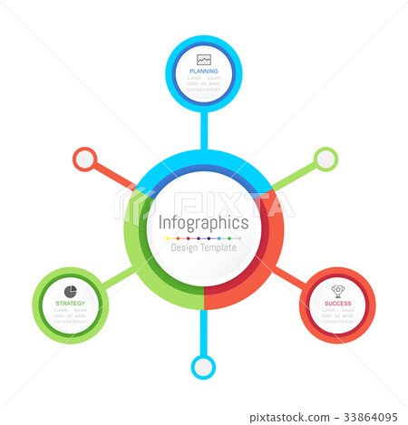 Infographic design elements with 3 options 33864095