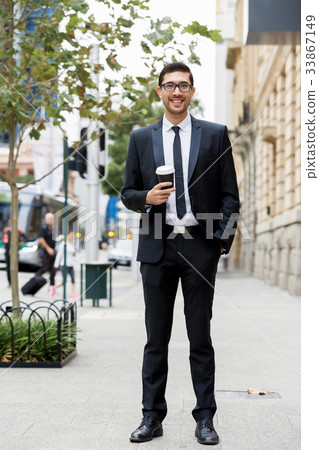 Portrait of handsome businessman outdoor Portrait of handsome businessman outdoor 33867149