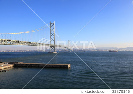 Akashi Channel Bridge from Awaji (Wide Angle) Akashi Channel Bridge from Awaji (Wide Angle) 33870346