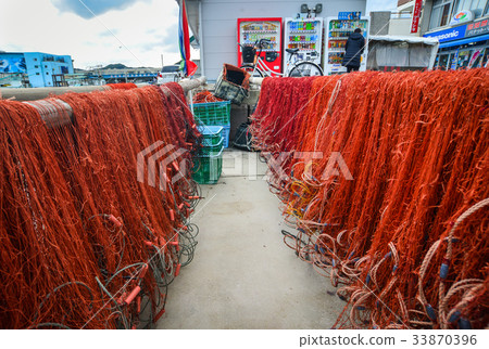 Katsuura Harbor and fishing village in Japan 33870396