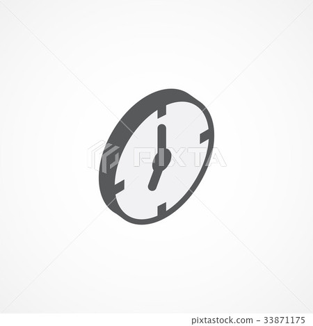 Clock isometric icon 3d vector illustration - Stock Illustration ...