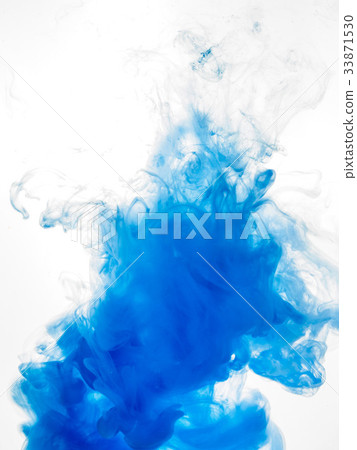 Ink swirl in water isolated on white background Ink swirl in water isolated on white background 33871530