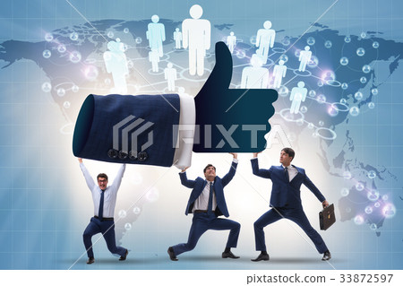 Businessmen supporting thumbs up gesture Businessmen supporting thumbs up gesture 33872597