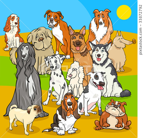pedigree dogs cartoon characters group pedigree dogs cartoon characters group 33872792