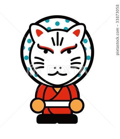 Fox face mask illustration 33873058