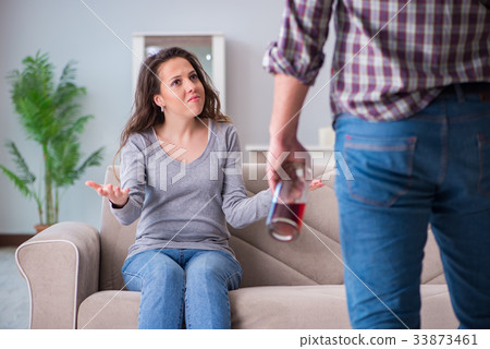 Domestic violence concept in a family argument Domestic violence concept in a family argument 33873461