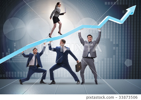 Businessman supporting recovery from economic 33873506