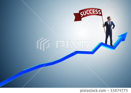 Businessman in success business concept Businessman in success business concept 33874775
