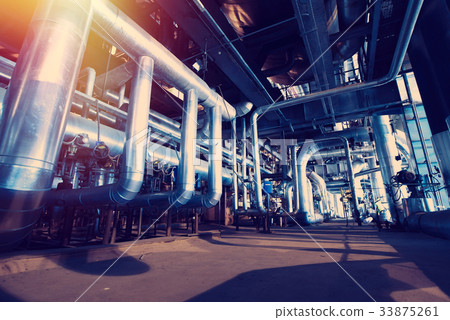 Industrial zone, Steel pipelines and cables 33875261