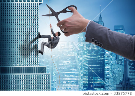 Businessman in business risk concept Businessman in business risk concept 33875778