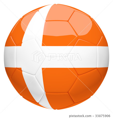 Soccer football with Netherlands flag 3d rendering Soccer football with Netherlands flag 3d rendering 33875906