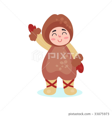 Eskimos boy character dressed in national costume 33875973