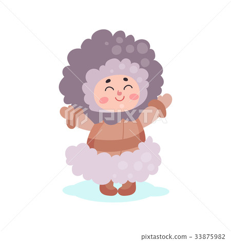 Eskimos girl character dressed in national costume Eskimos girl character dressed in national costume 33875982