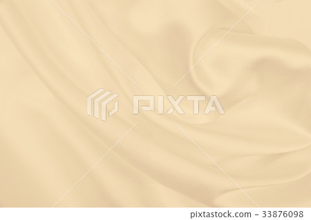 Smooth elegant golden silk or satin luxury cloth 33876098