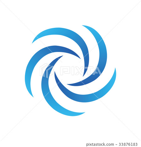 波紋漩渦圖標標誌 波紋漩渦圖標標誌 33876183