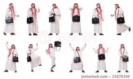 Arab man isolated on white background Arab man isolated on white background 33876300