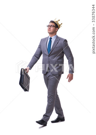 King businessman isolated on white background 33876344