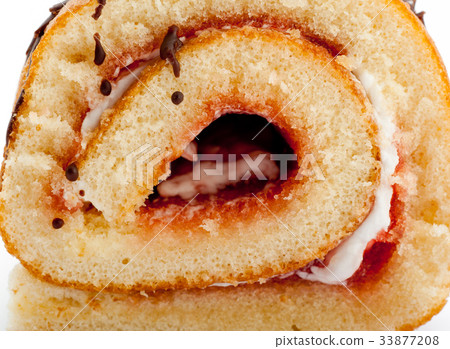 roll cake with cream roll cake with cream 33877208