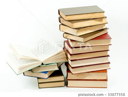 High books stack High books stack 33877358