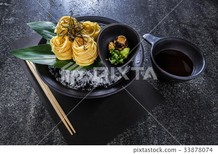 delicious Japanese noodles with soy      33878074