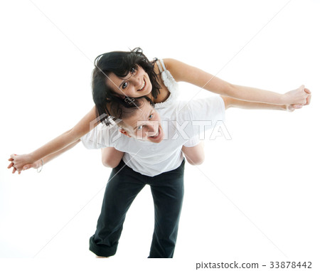 lovely couple on white 33878442