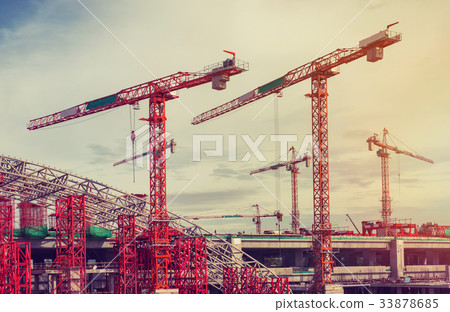 Vintage of construction crane 33878685