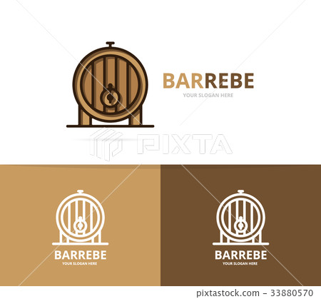 Vector of beer or wine barrel logo design template Vector of beer or wine barrel logo design template 33880570